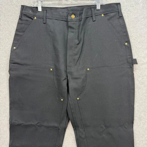Carhartt B01 Double Front Work Pants Mens 40x34 Black Loose Fit Firm Duck NWT - Picture 3 of 14